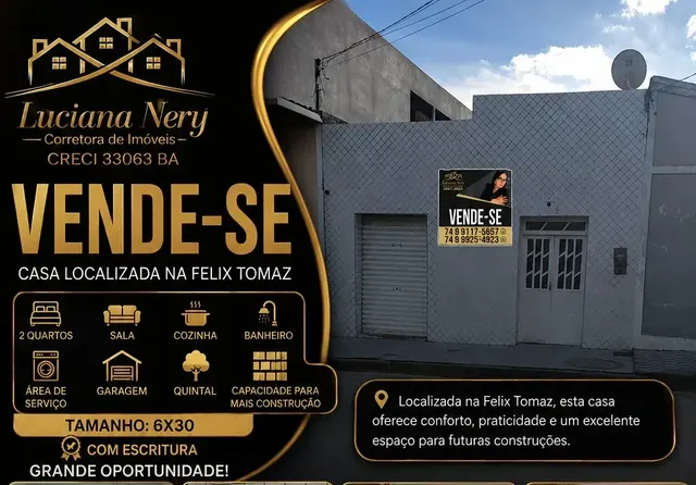Casa na Felix Tomaz, terreno 6×30 — foto 1