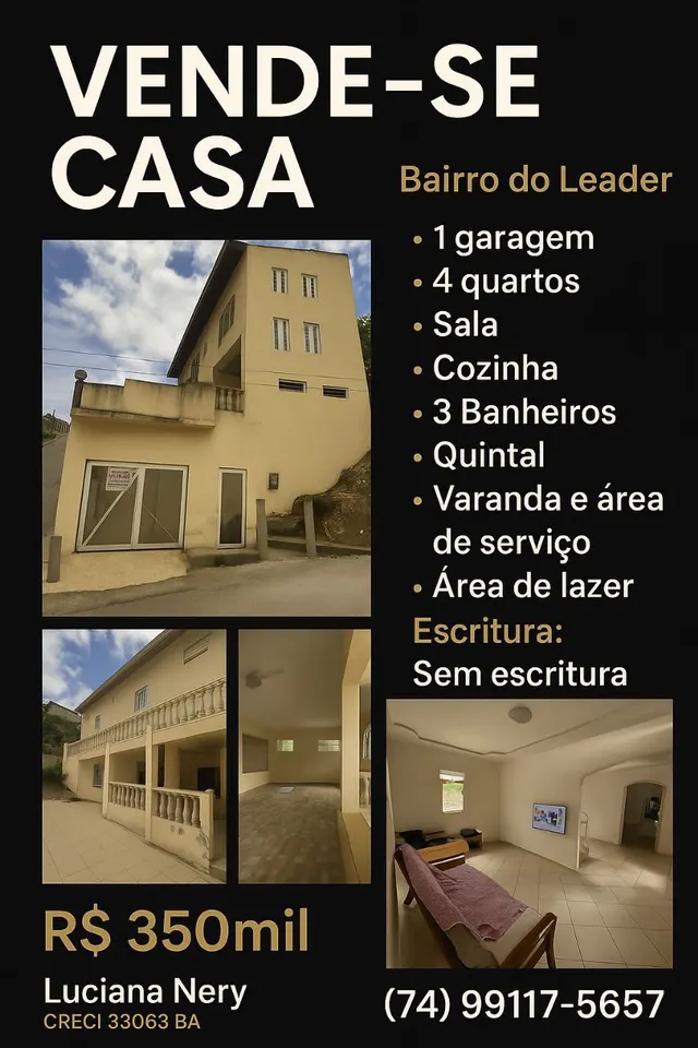 Casa 4 quartos no Leader — R$ 350 mil — foto 1